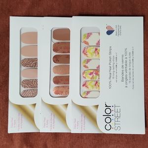 Color Street lot of 3 design strips